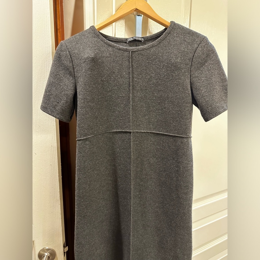 Zara Gray Wool Dress